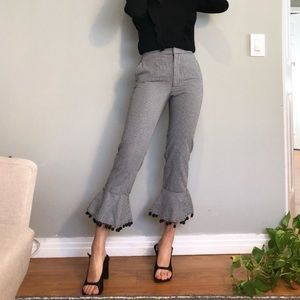 Zara cropped Peplum Flared pants